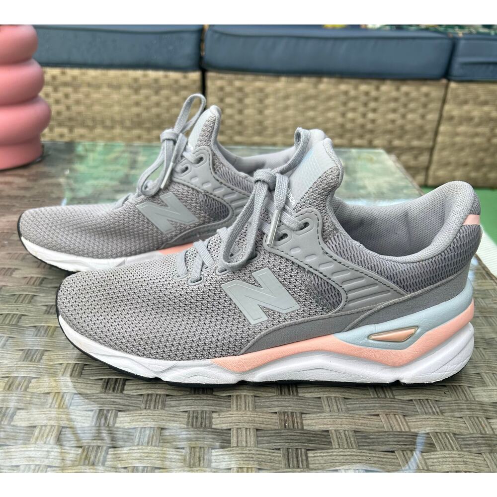 New Balance Women's Gray and Pink Accent Athletic Sneakers